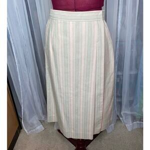 wrap skirt stripes pastel pink gray vintage 1980s